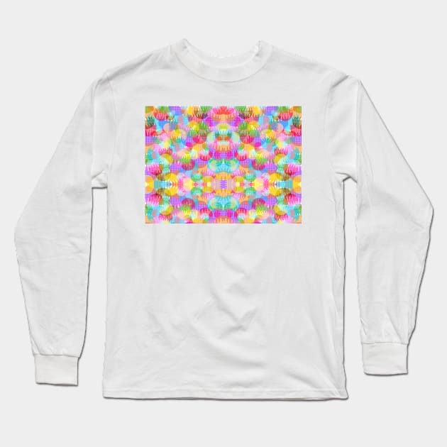 SPARKLY COLOURED SHAPES PATTERN Long Sleeve T-Shirt by FLOWER_OF_HEART